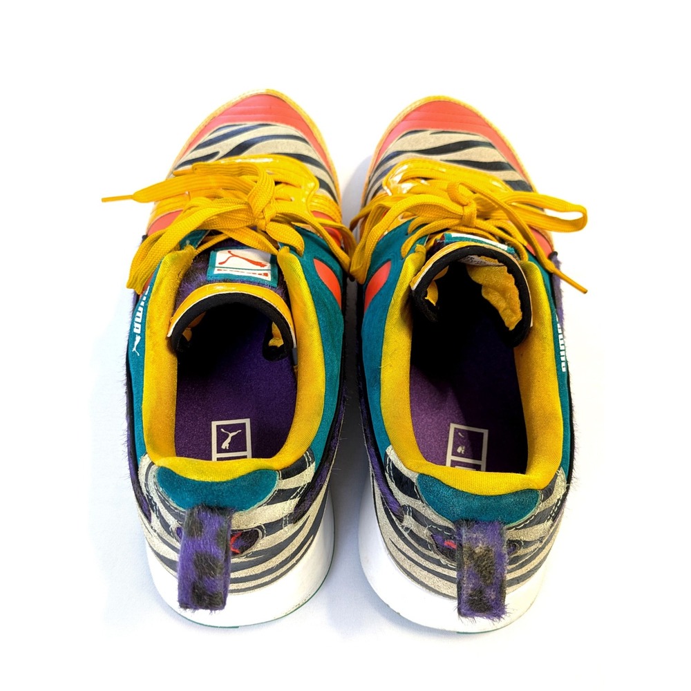 Puma RS-100 Animal Multi Color Zebra Leopard Sneakers 368265-01 Mens 11.5 - Picture 3 of 7